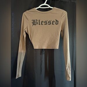 Fashion Nova Blessed tie top